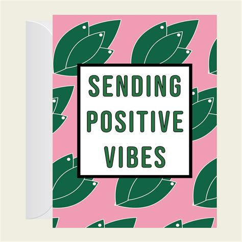 Sending Positive Vibes Greeting Card Etsy