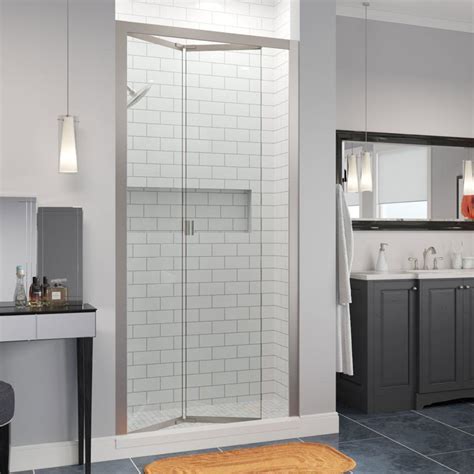 Basco Infinity 33 in. x 72 in. Semi-Frameless Bi-Fold Shower Door in