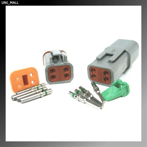 Deutsch Dt 4 Pin Connector Kit 14 16 Awg Solid Contacts Usa For Sale