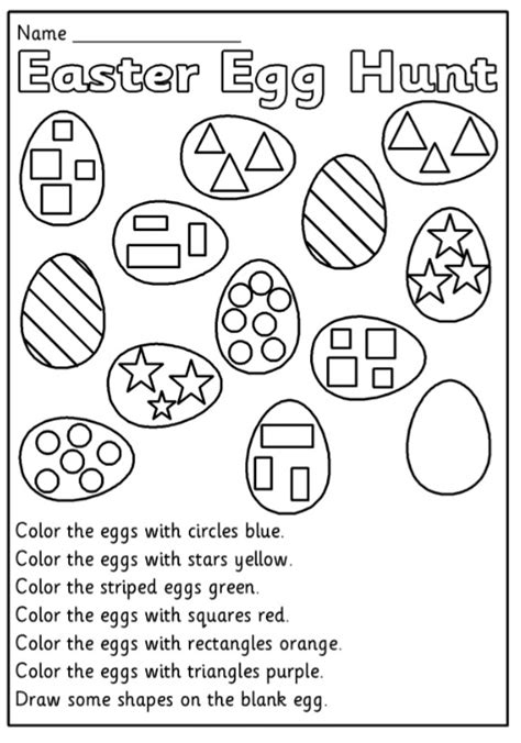 Easter Egg Hunt Worksheet For Preschool Preschool Crafts