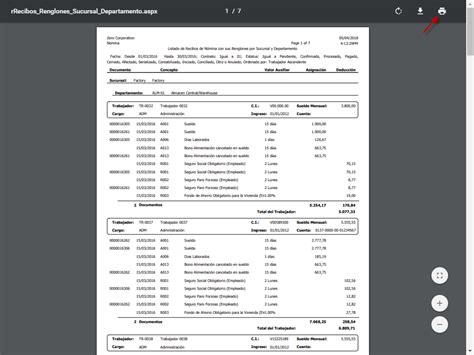 ¿cómo Emitir Un Listado De Recibos De Nómina Con Sus Renglones Por