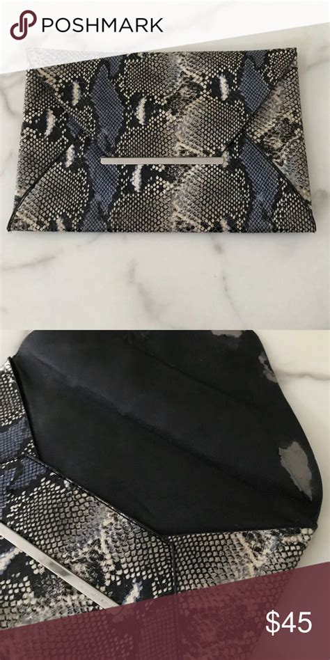 Bcbg Envelope Clutch Bag With Snakeskin Print Envelope Clutch Bag