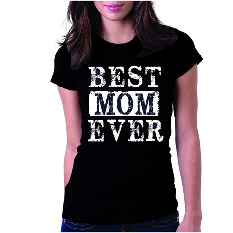 Buy Womens Best Mom Ever Shirt Mama Funny Mommy T Shirt For Mothers Day S Black At