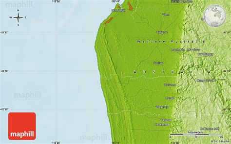 Physical Map Of Mandurah