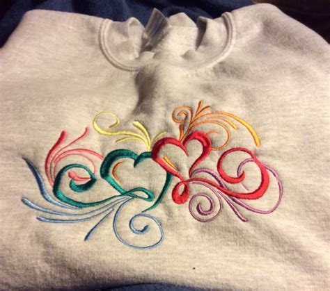 Swirly Hearts Swirly Embroidery Store Whimsical Heart