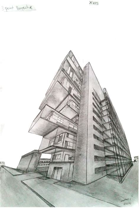 3rd Point Perspective Drawing Skill
