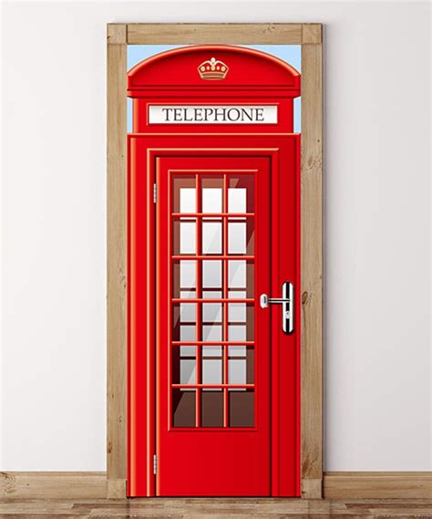 Take A Look At This Uk Telephone Booth Door Mural Decal Set Today