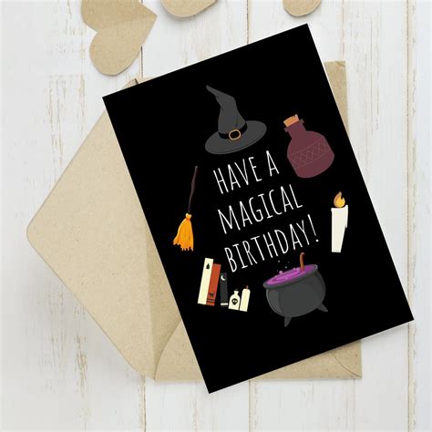 Have A Magical Birthdaywitch Birthday Cardmagicwizardfunny Etsy