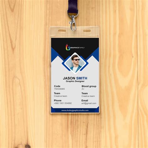 Please ensure we have the correct mailing address of your agency on the id card online platform before completing the application. Office Id Card Design Free psd Download - GraphicsFamily