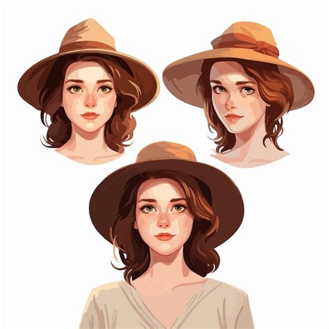 Premium Vector Classy Woman In Hat