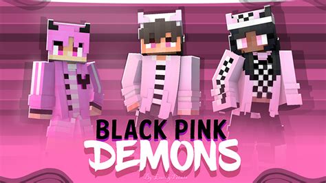 Black Pink Demons By The Lucky Petals Minecraft Skin Pack Minecraft