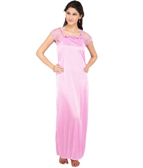 Buy Bchic Pink Satin Nighty Online At Best Prices In India Snapdeal
