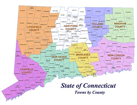 State Of Ct Map With Towns World Map