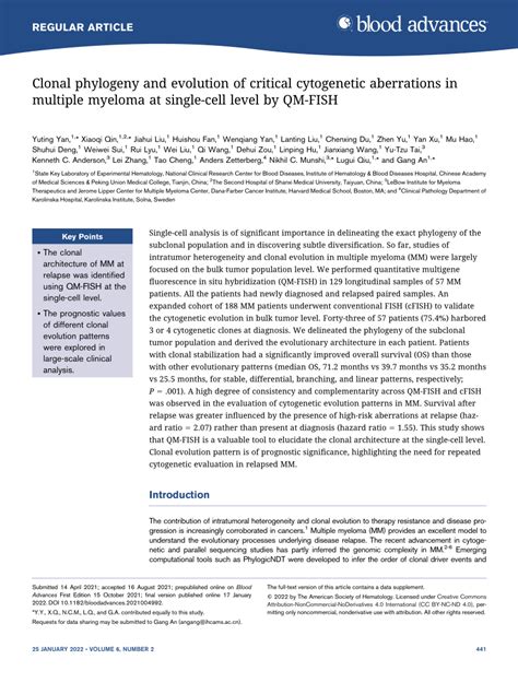 Pdf Clonal Phylogeny And Evolution Of Critical Cytogenetic