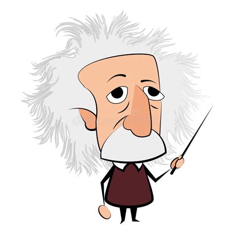 Albert Einstein Cartoon In A Classroom Scene Stock Vector