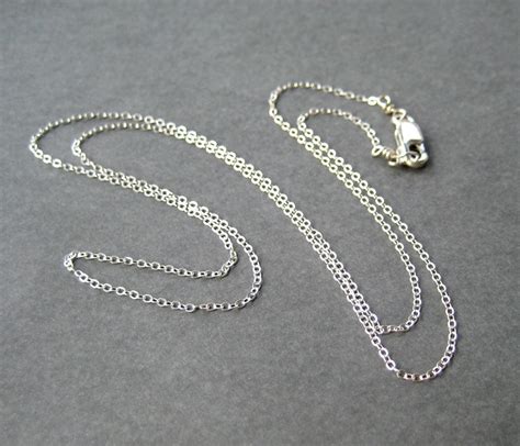 22 Inch Sterling Silver Chain Fine Gauge Chain Necklace