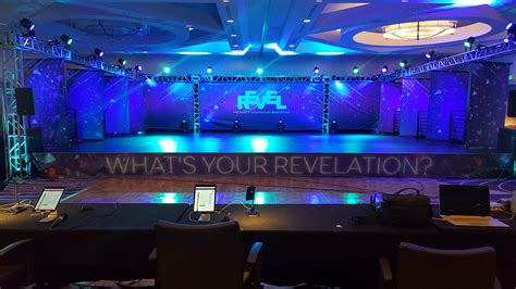 Blue Lighting And Stage Design For A Dance Competition That The Tsv