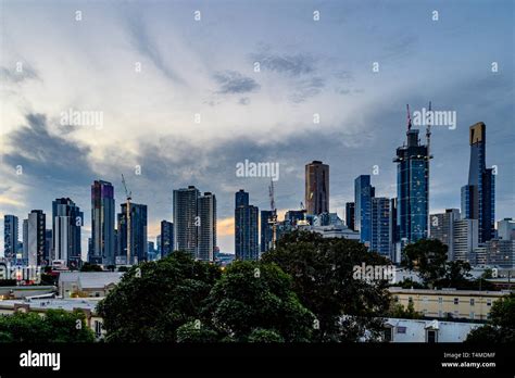Melbourne City Skyline Stock Photo Alamy