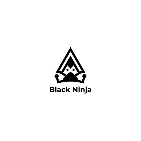 Premium Vector Black Ninja Logo Design
