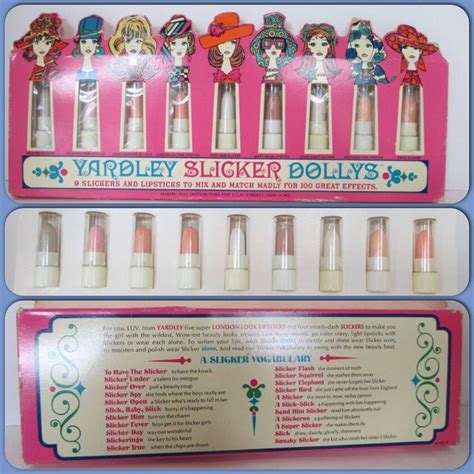 1960 s yardley slicker dollys sold on ebay in 2014 for 306 01 9 slickers and lipsticks to mix