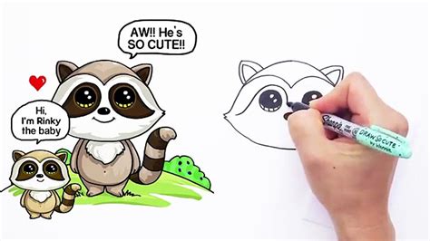 How To Draw A Cute Raccoon