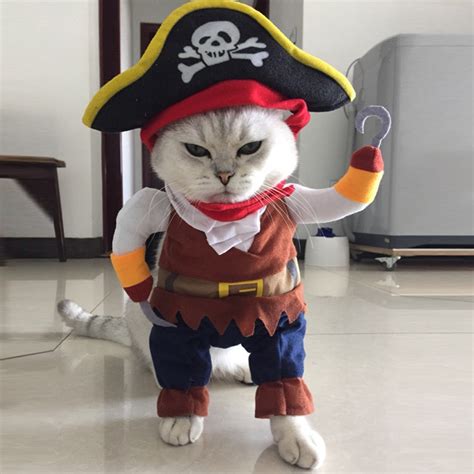 Pet Clothes Cosplay Pirate Dogs Cat Halloween Cute Costume