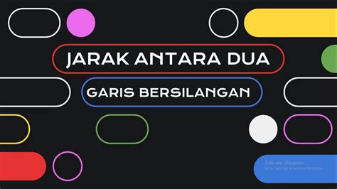 Jarak Antara Dua Garis Bersilangan YouTube