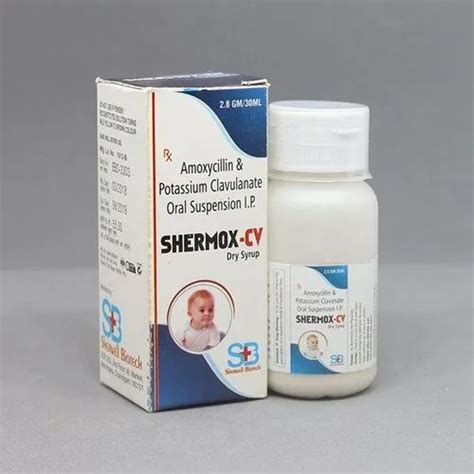 Amoxicillin And Clavulanate Dry Syrup Shermox Cv At Rs 60bottle