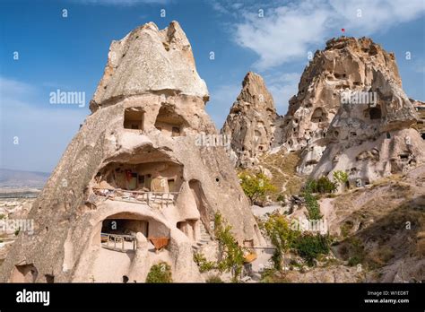 Uchisar Castle In Cappadocia Turkey Stock Photo Alamy