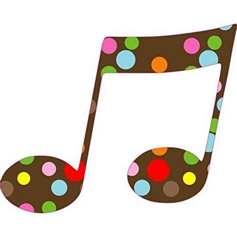 5in X 4in Polka Dot Double Eighth Note Sticker Stickertalk®