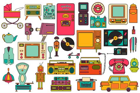 32 Retro Icons 80 90s Collection Graphic By Alisared87 · Creative Fabrica