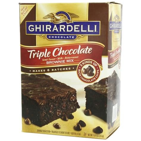 Ghirardelli Triple Chocolate Brownie Mix 40oz Box Makes 2 Batches