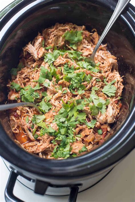 Loaded with bold, hearty flavors, and lots of comfort. Crock-Pot Chicken Tacos - Valerie's Kitchen