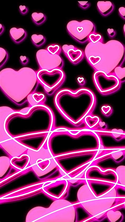 Pink Hearts By Artist Unknown Heart Wallpaper Pink Wallpaper