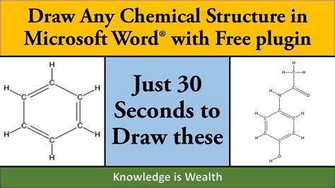 How To Draw Chemicals Structure In Ms Word In Less Than Seconds Using Free Chem Word Plugin