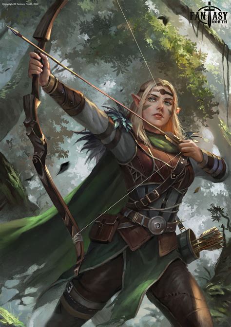 Fantasy North Elf Maerel Hibadita Fantasy Female Warrior Elves