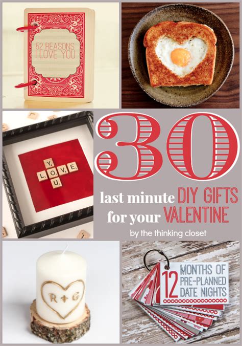 100 best valentines gift ideas for him of 2019. 30 Last Minute DIY Gifts for Your Valentine - the thinking ...