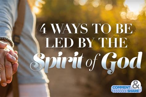 Others understand the holy spirit as the impersonal power that god makes available to followers of christ. 4 Ways to Be Led by the Spirit of God | Doers of the word ...