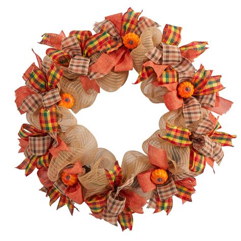 30 Pumpkin And Decorative Bows Fall Wreath Michaels