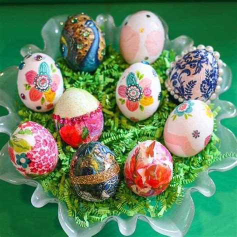 How To Decoupage Easter Eggs A Forks Tale