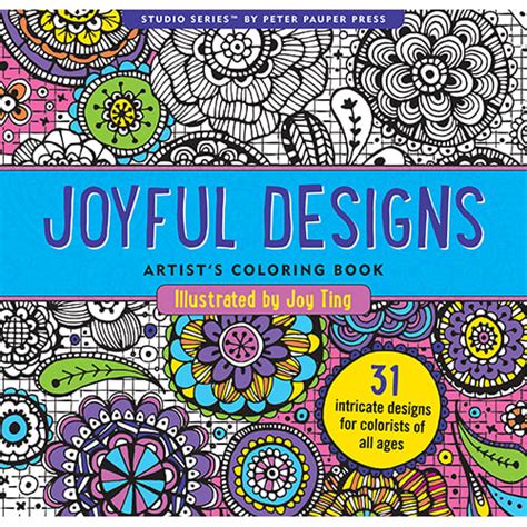 Coloring Book Joyful Designs Peter Pauper Press Borrego Outfitters