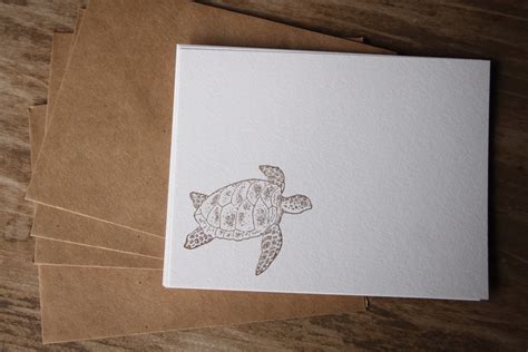 Sea Turtle Note Cards Sea Turtle Stationery Stationery Set Etsy