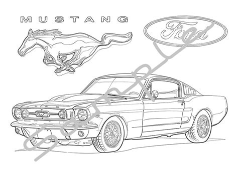 Ford Mustang Car Coloring Pages The Best Porn Website