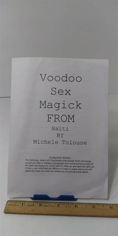 Voodoo Sex Magick From Haiti By Michele Tolouse Ebay