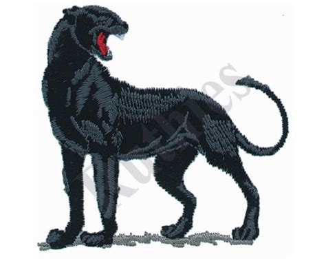 Black Panther Machine Embroidery Design Etsy