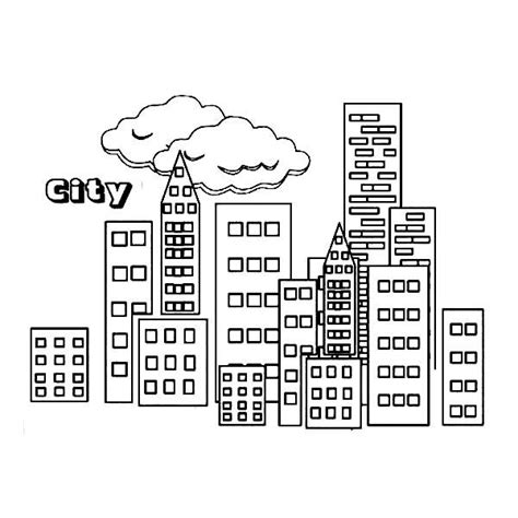 City City Building Coloring Page Coloring Pages City Buildings