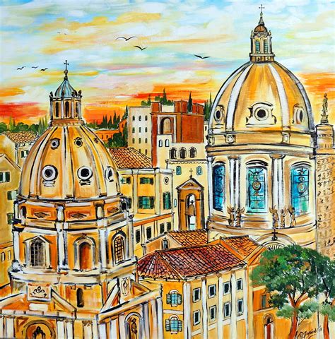 Roman Churches Painting By Roberto Gagliardi