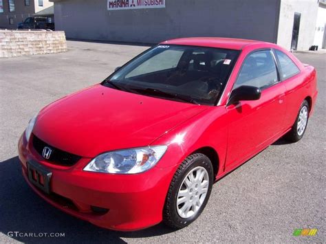 2004 Rally Red Honda Civic Lx Coupe 6043243 Car Color