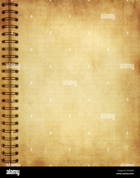 Page From Old Grunge Notebook Stock Photo Alamy