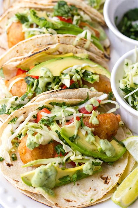 Baja Fish Tacos With Avocado Crema Cooking For My Soul
